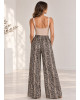 Ελαστική Παντελόνα Snake Print με Λάμψη