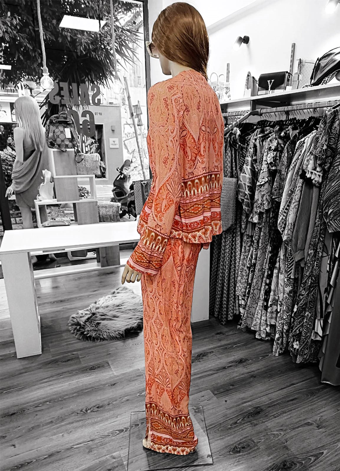 Boho Set: Παντελόνι & Πουκάμισο με Κουμπιά