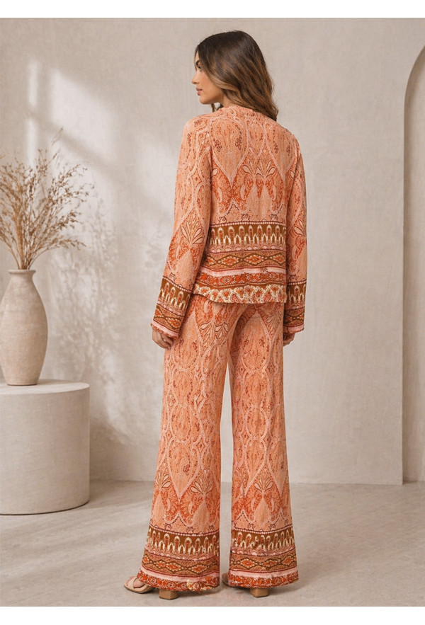 Boho Set: Παντελόνι & Πουκάμισο με Κουμπιά