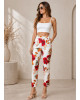 Εφαρμοστό Παντελόνι με Floral Σχέδιο 