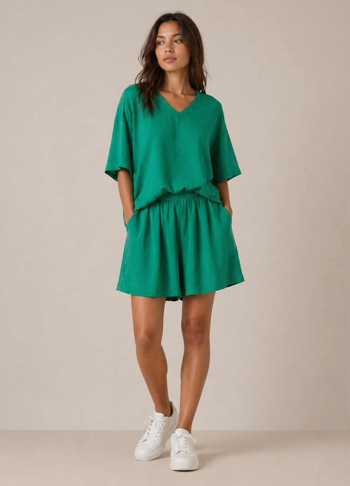 Πράσινο Σετ Μπλούζα & Σορτς