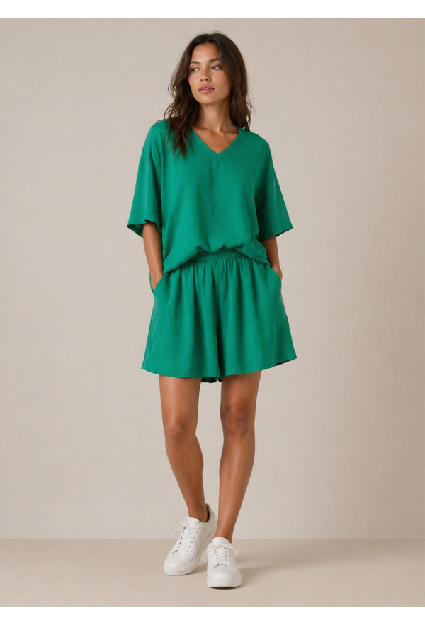 Πράσινο Σετ Μπλούζα & Σορτς