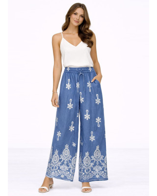 Παντελόνα με Print – Μπλε 