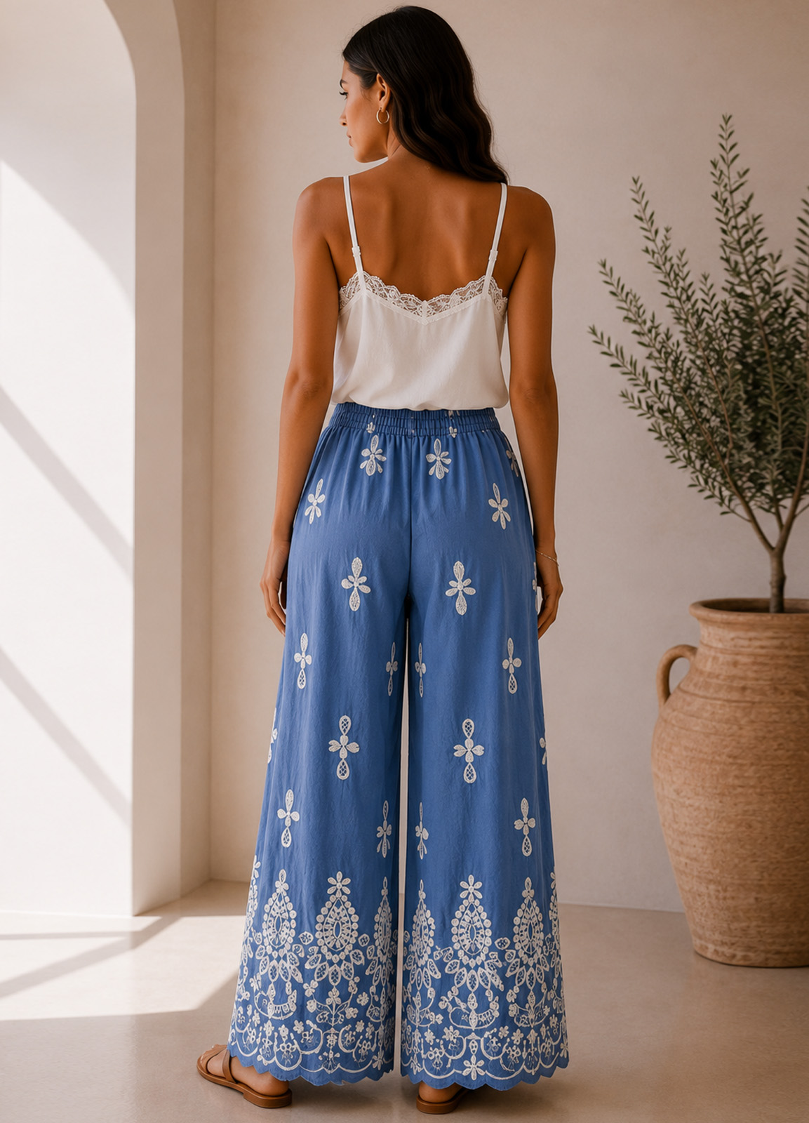 Παντελόνα με Print – Μπλε 