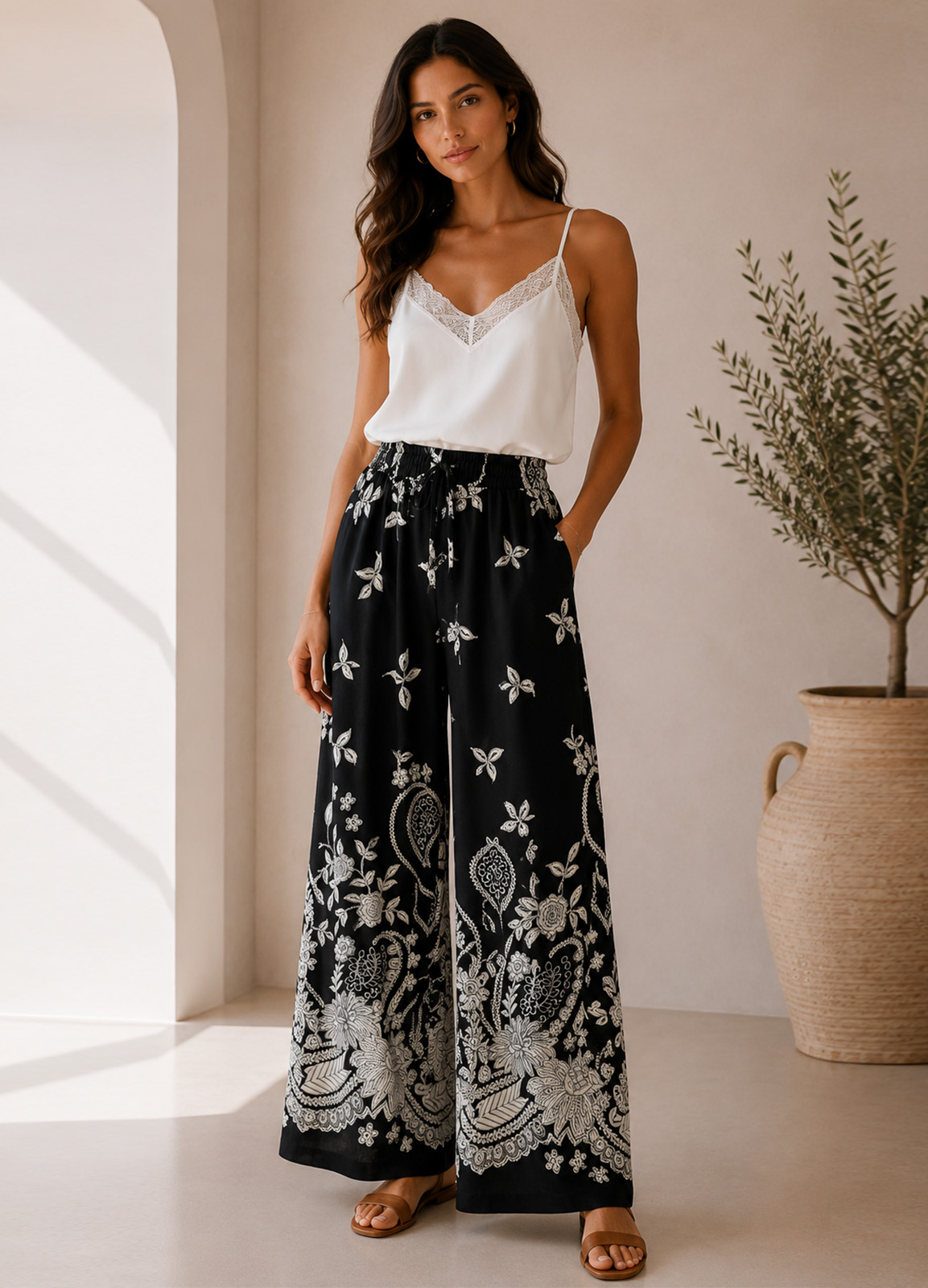 Παντελόνα με Print – Black