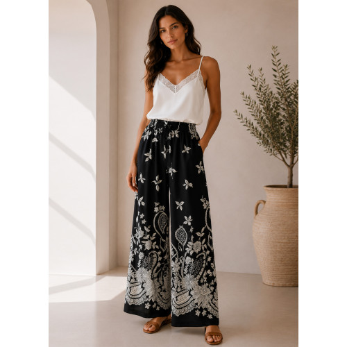 Παντελόνα με Print – Black