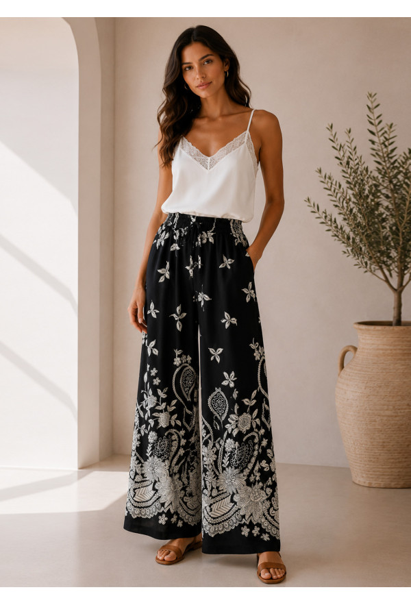 Παντελόνα με Print – Black