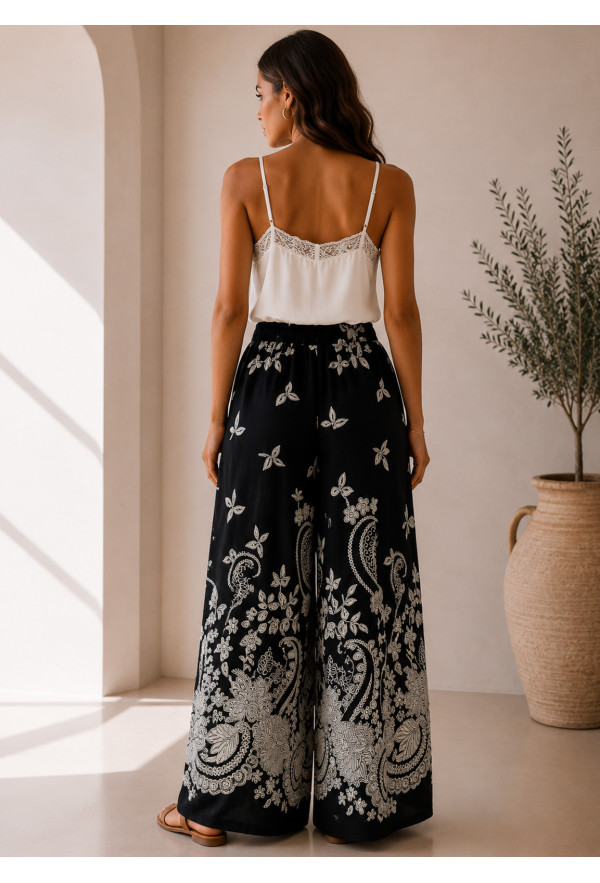 Παντελόνα με Print – Black