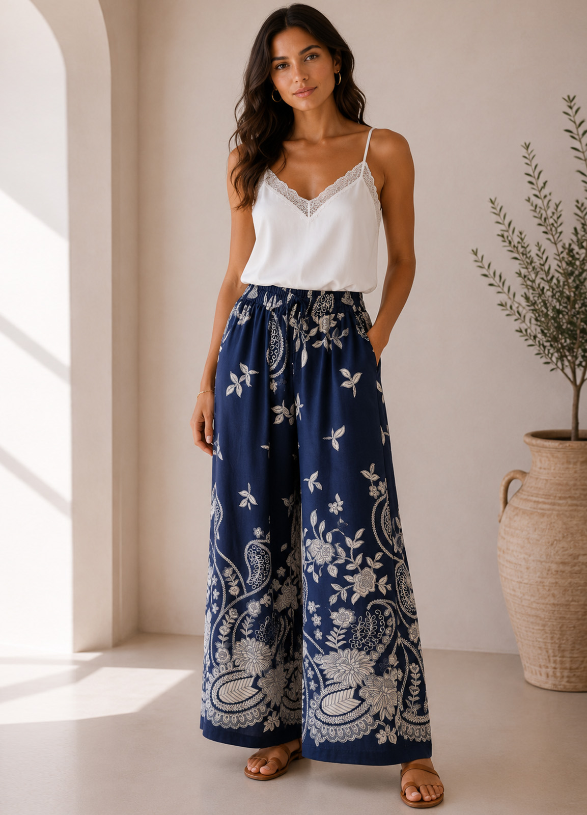 Παντελόνα με Print – Blue