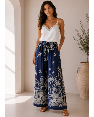 Παντελόνα με Print – Blue