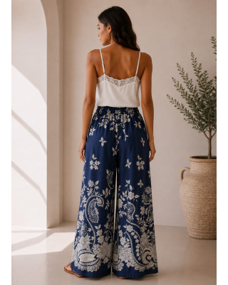 Παντελόνα με Print – Blue