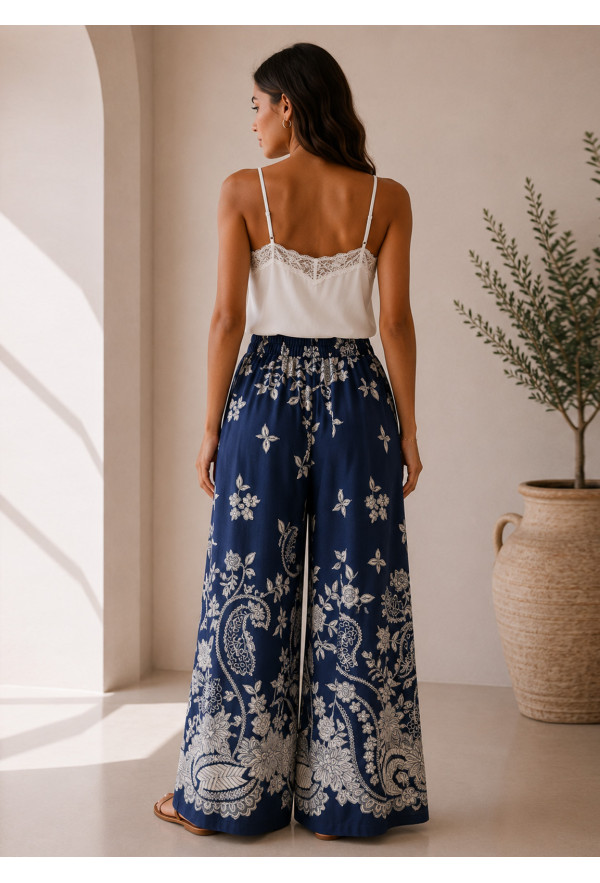 Παντελόνα με Print – Blue