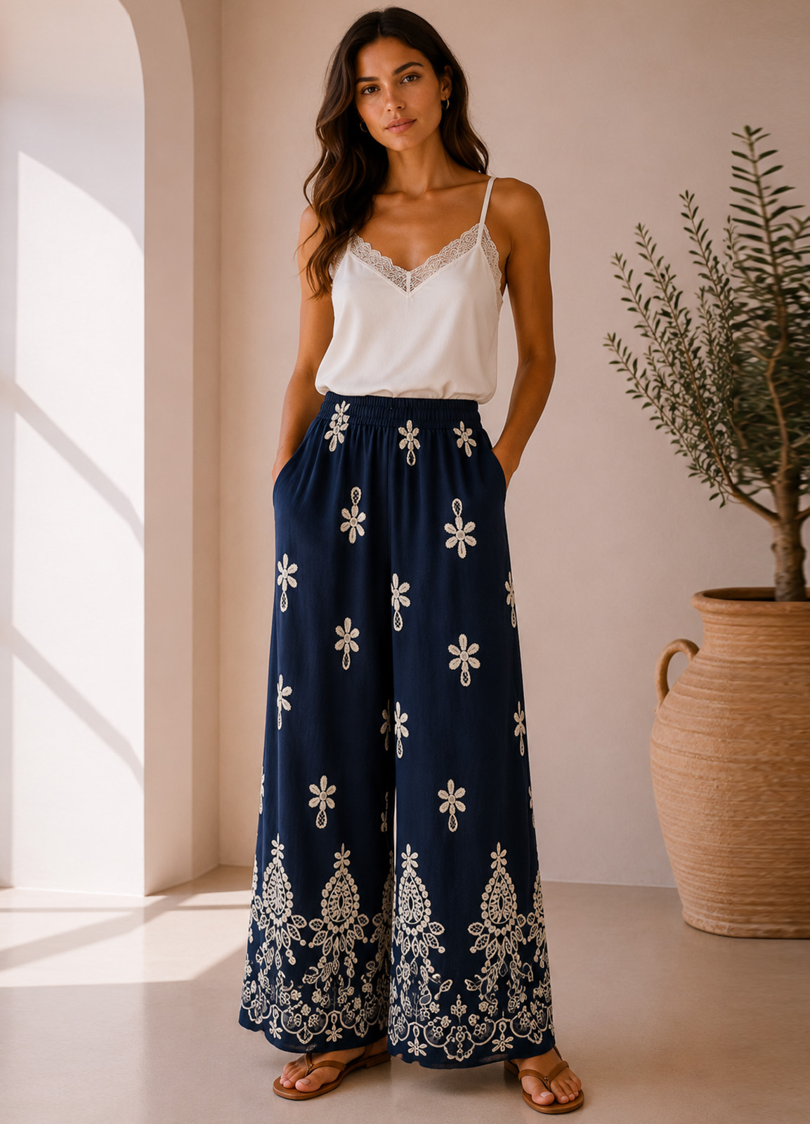 Παντελόνα με Print – Blue