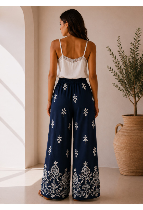 Παντελόνα με Print – Blue