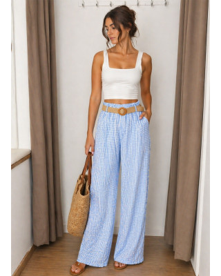 Καρό Παντελόνα με Λάστιχο στη Μέση