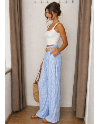 Καρό Παντελόνα με Λάστιχο στη Μέση