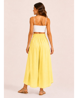 Φάκελος Παντελόνα με Σφηκοφωλιά στη Μέση Yellow
