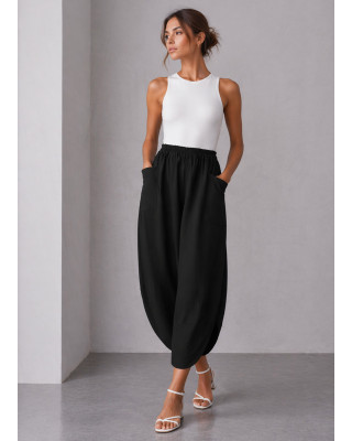 Barrel Παντελόνι με Τσέπες Black