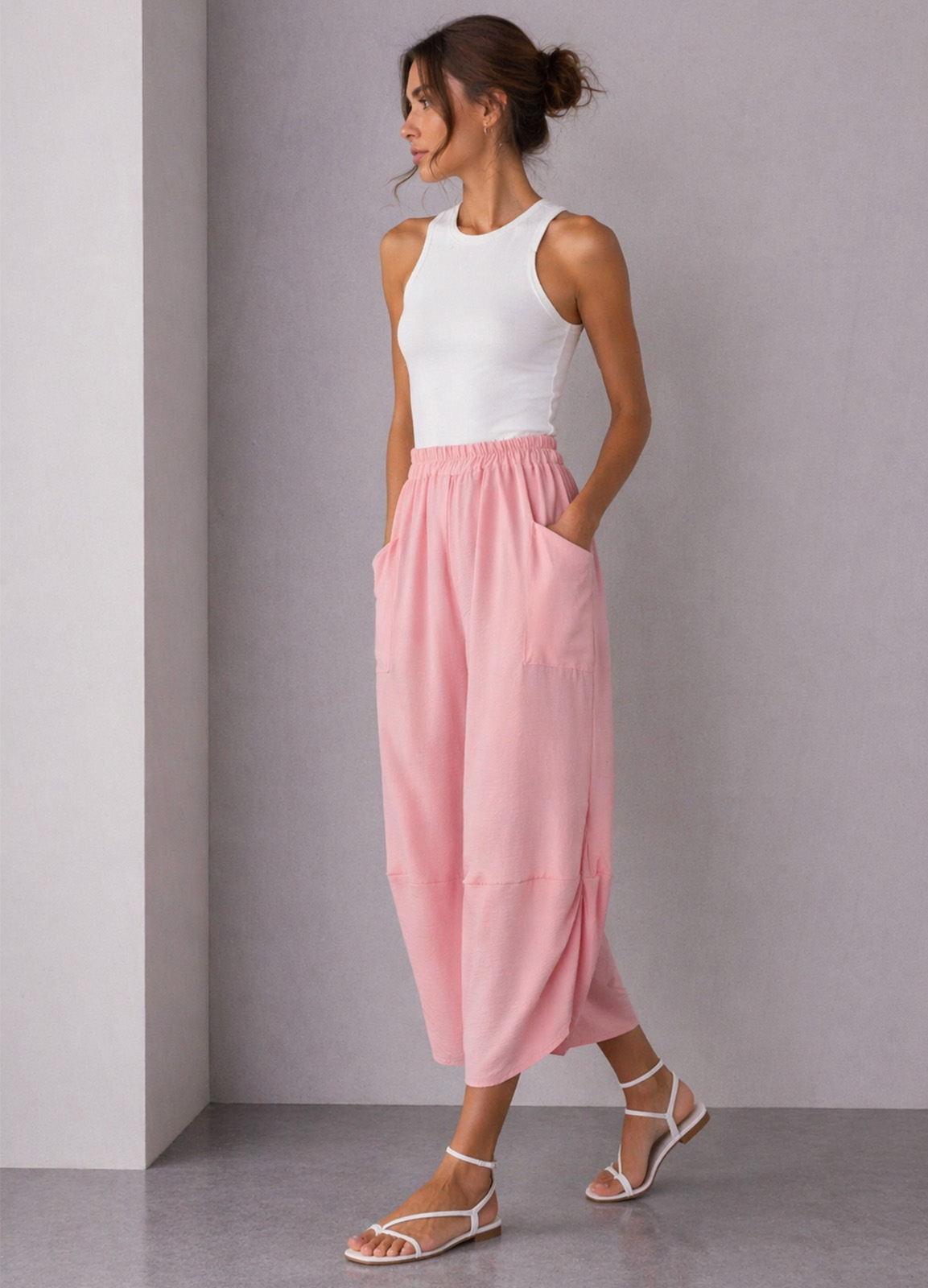 Barrel Παντελόνι με Τσέπες Pink