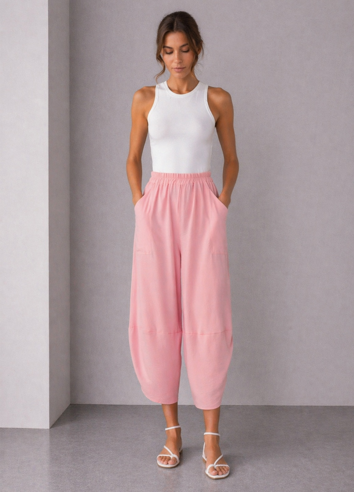 Barrel Παντελόνι με Τσέπες Pink