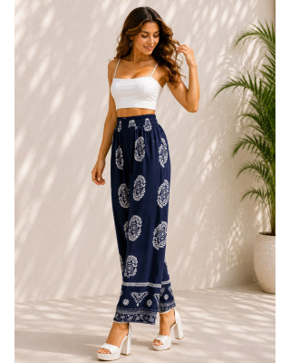 Παντελόνα με Print – Blue