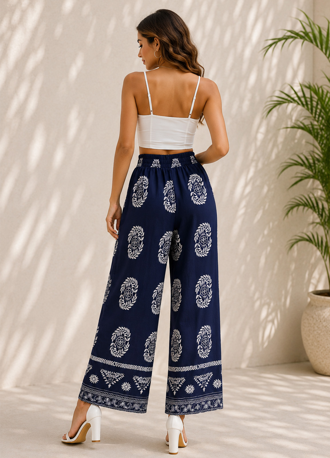 Παντελόνα με Print – Blue