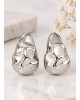 Σκουλαρίκια με Ανάγλυφο Σχεδιασμό Silver