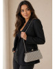 Τσαντάκι Clutch Χειρός & Ώμου με Κρυσταλλάκια – Ασημί
