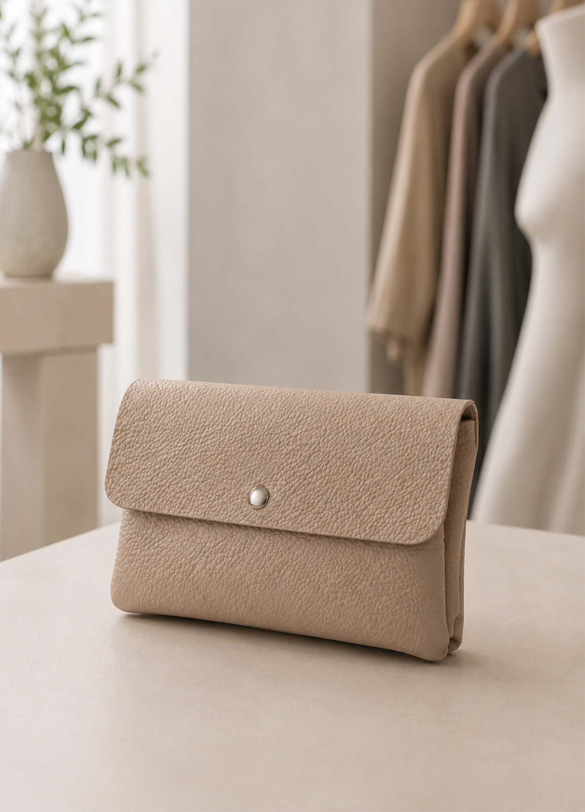 Mini Τσαντάκι Χειρός & Ώμου σε Nude Beige