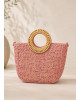 Pink Crochet Summer Bag