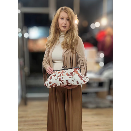 Τσάντα Χειρός & ώμου Clutch Cow Animal Print