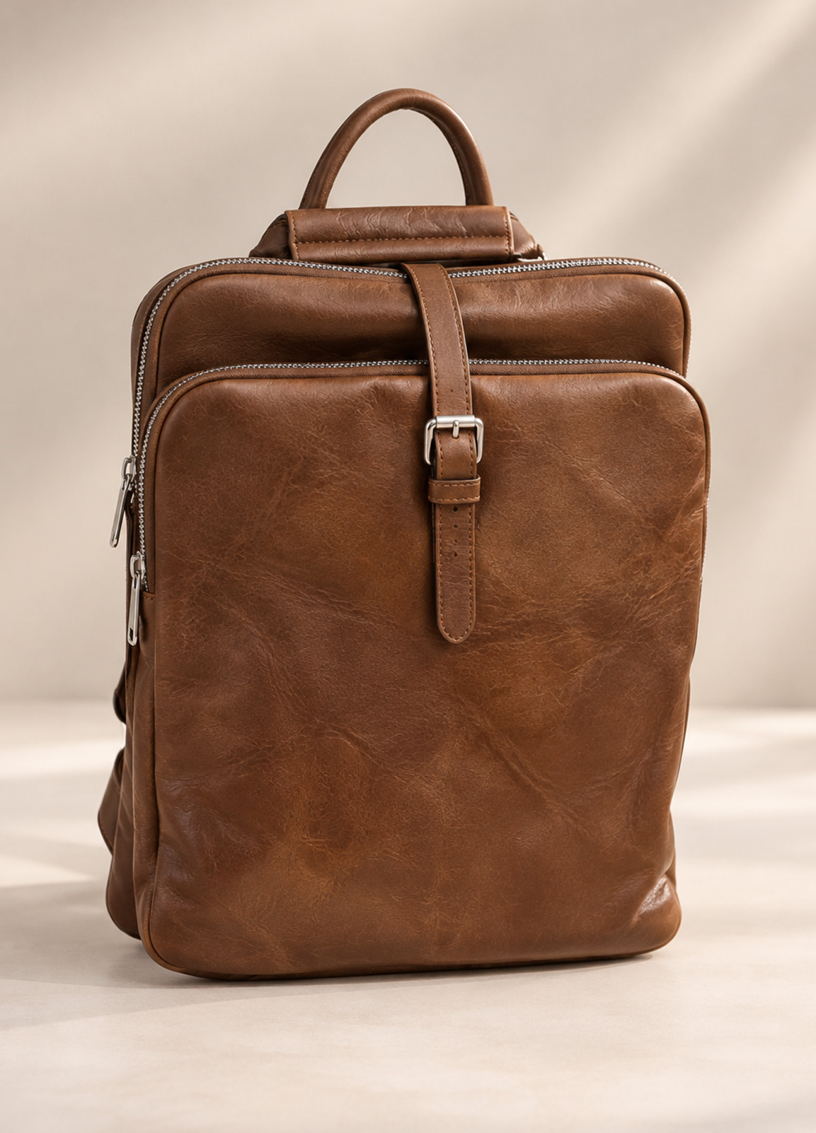 Πολυμορφικό Backpack 2 σε 1 από Τεχνόδερμα – Brown Vintage