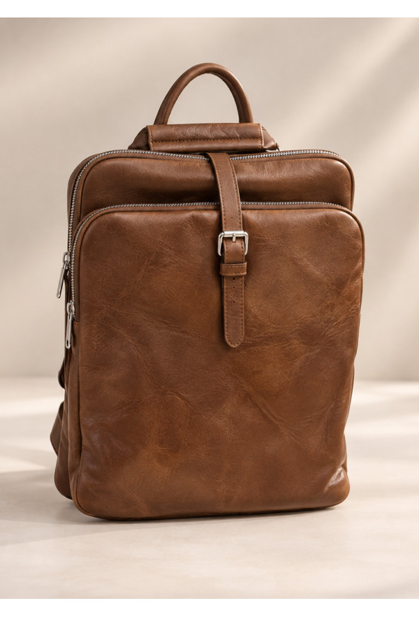 Πολυμορφικό Backpack 2 σε 1 από Τεχνόδερμα – Brown Vintage