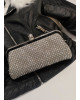 Τσαντάκι Clutch Χειρός & Ώμου με Κρυσταλλάκια – Ασημί