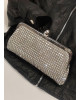 Τσαντάκι Clutch Χειρός & Ώμου με Κρυσταλλάκια – Ασημί