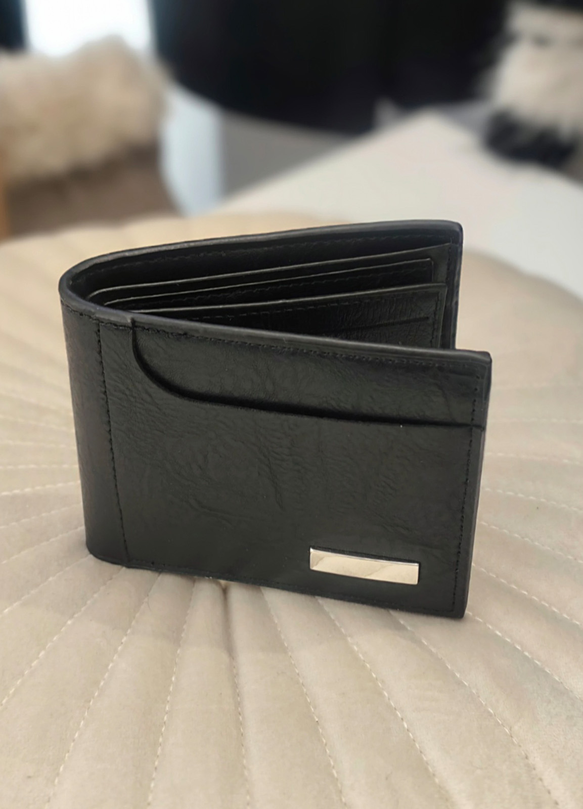 Ανδρικό Πορτοφόλι από Τεχνόδερμα Black