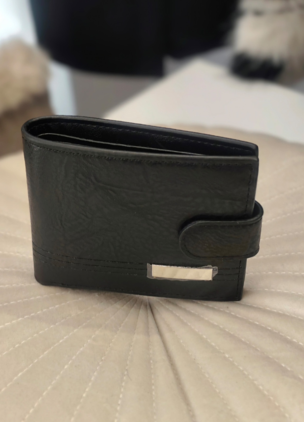 Ανδρικό Πορτοφόλι από Τεχνόδερμα Black