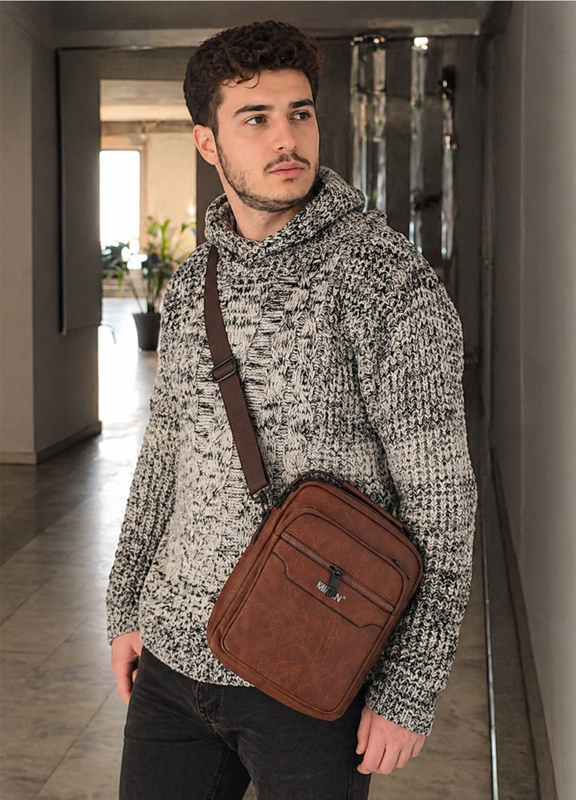 Τσάντα χιαστί Brown
