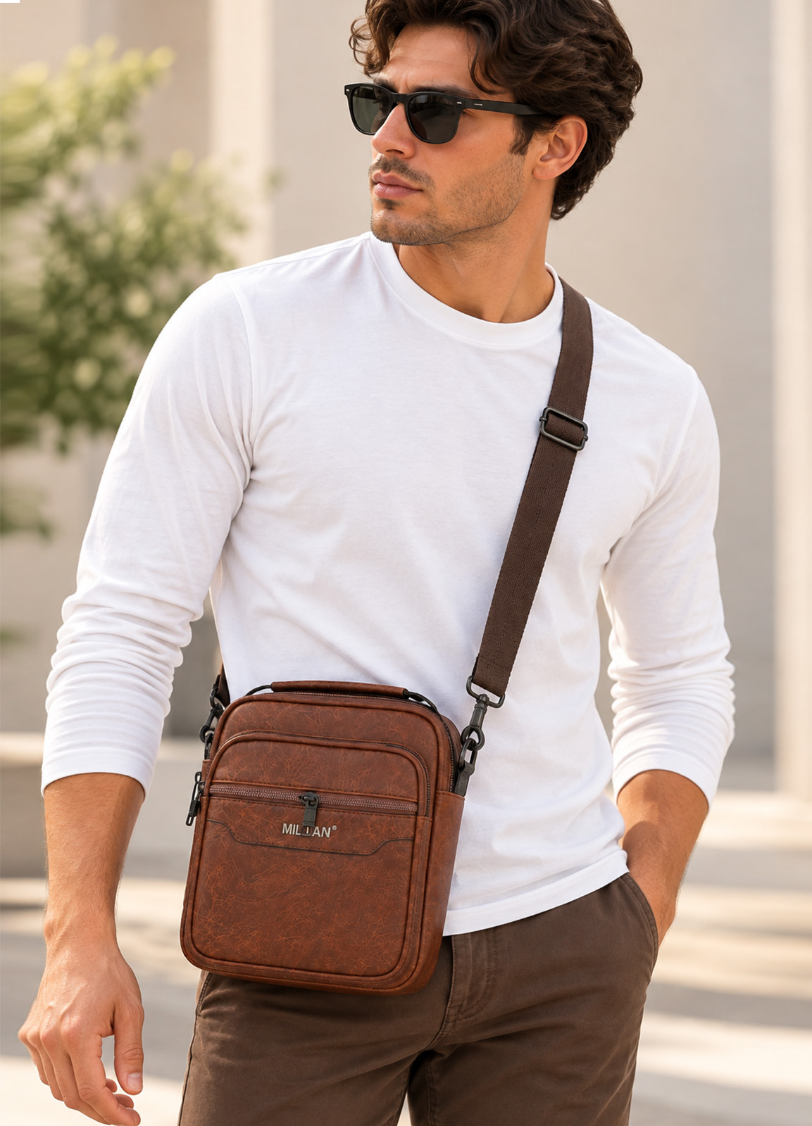 Τσάντα χιαστί Brown