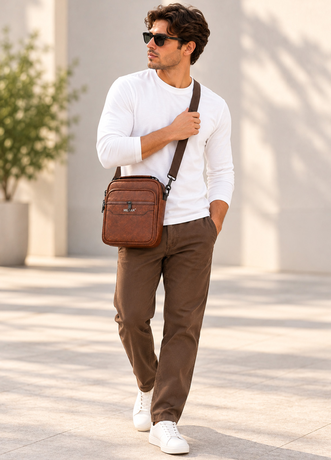 Τσάντα χιαστί Brown