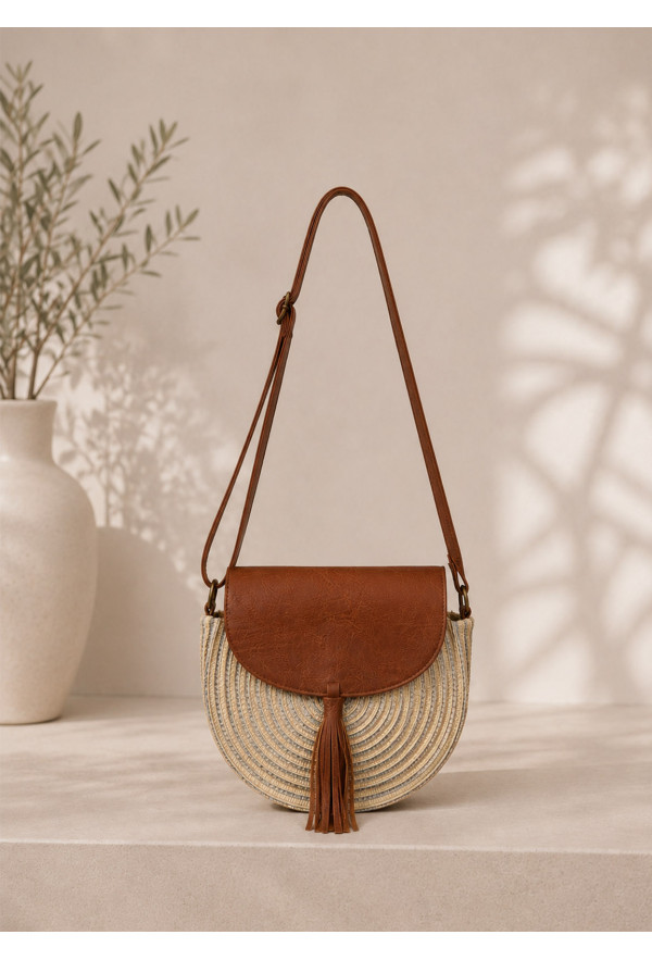 Τσάντα Ψάθινη Boho